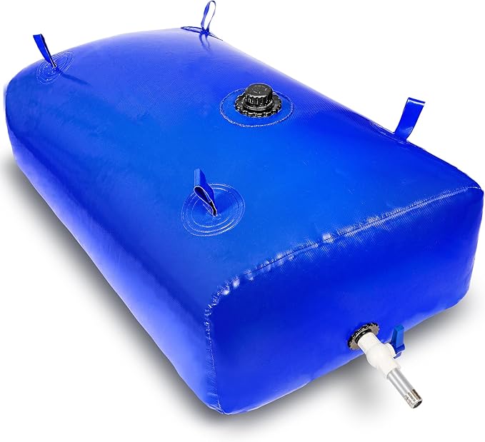 GHOSOONE 3000 L/800 Gal Water Bladder Tank, Foldable Portable Water Storage Container, Emergency Water Bag for RV, Truck Bed, Fire Prevention, Drought Resistance, Blue