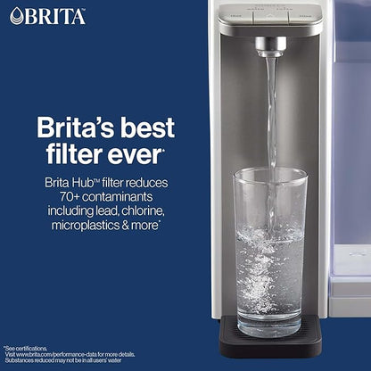 Brita Hub Replacement Water Filter,BPA-Free,Replaces 900 Plastic Water Bottles,Lasts Six Months or 120 Gallons,Includes 1 Filter,Kitchen Essential,White,(Pack of 6)