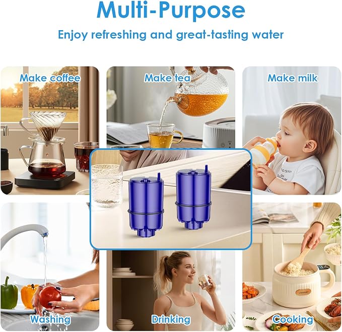 BREAUILL Faucet Water Filter Replacement for All Pur Systems - NSF Certified, Compatible with Pur RF-9999 - 6 Pack