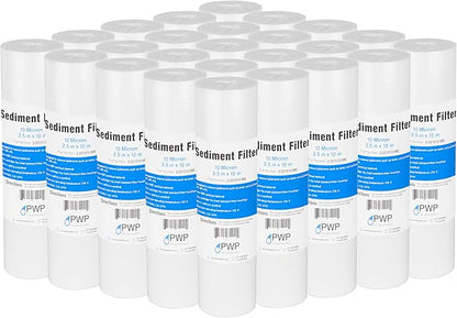 Sediment Water Filter Melt Blown Polypropylene10x2.5 Standard 10 Micron 25 Pack