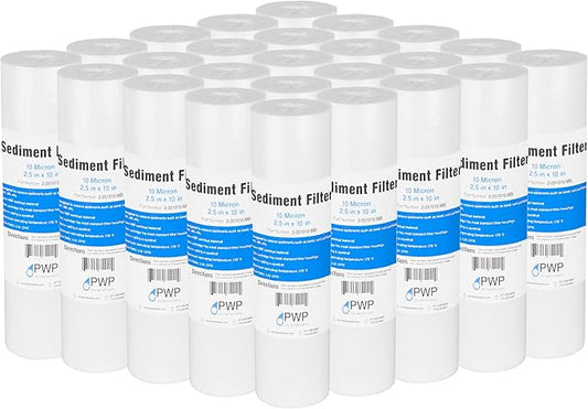 Sediment Water Filter Melt Blown Polypropylene10x2.5 Standard 10 Micron 25 Pack