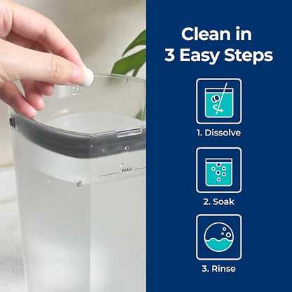 Bluevua Cleansing Tablet, 20-Pack, Compatible with Countertop RO Systems, Chlorine Dioxide Formula, Removes Odors & Organic Buildup