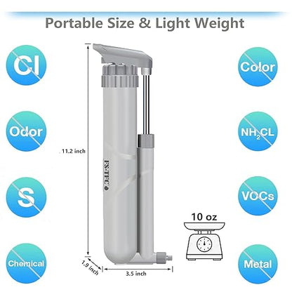 FS-TFC Water Purifier Survival Gear 4-Stage Portable Water Filter 1.5L/Min Fast Flow for Personal or Small Group Hiking, Camping, Travel, and Emergency Preparedness