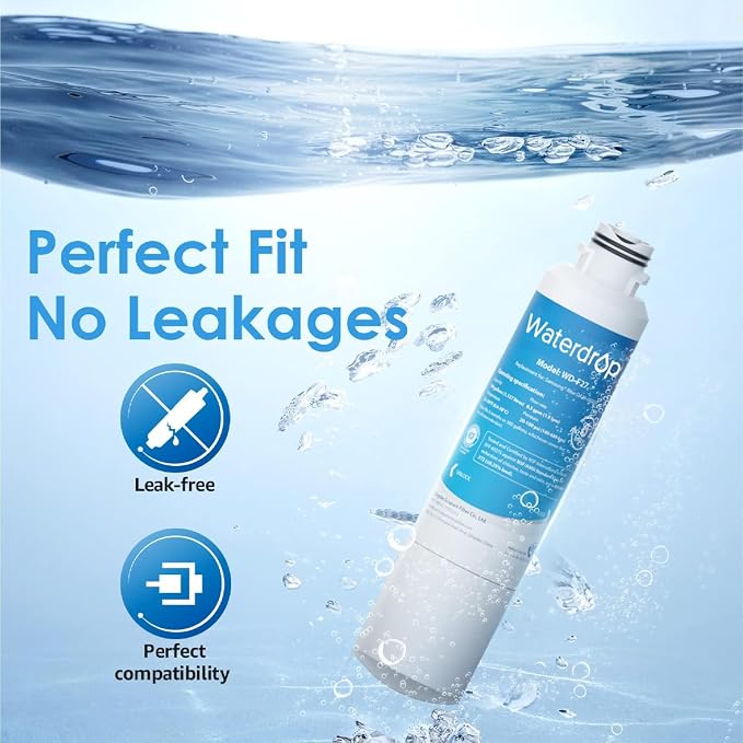 Waterdrop WD-F27 Replacement for Samsung® HAF-CIN/EXP Water Filter, 4 Pack | Compatible with DA29-00020B, HAF-CIN, RF28HMEDBSR, RF263BEAESR, RS25J500DSR, HDX FMS-2, DA97-08006A-1, Refrigerator Filter