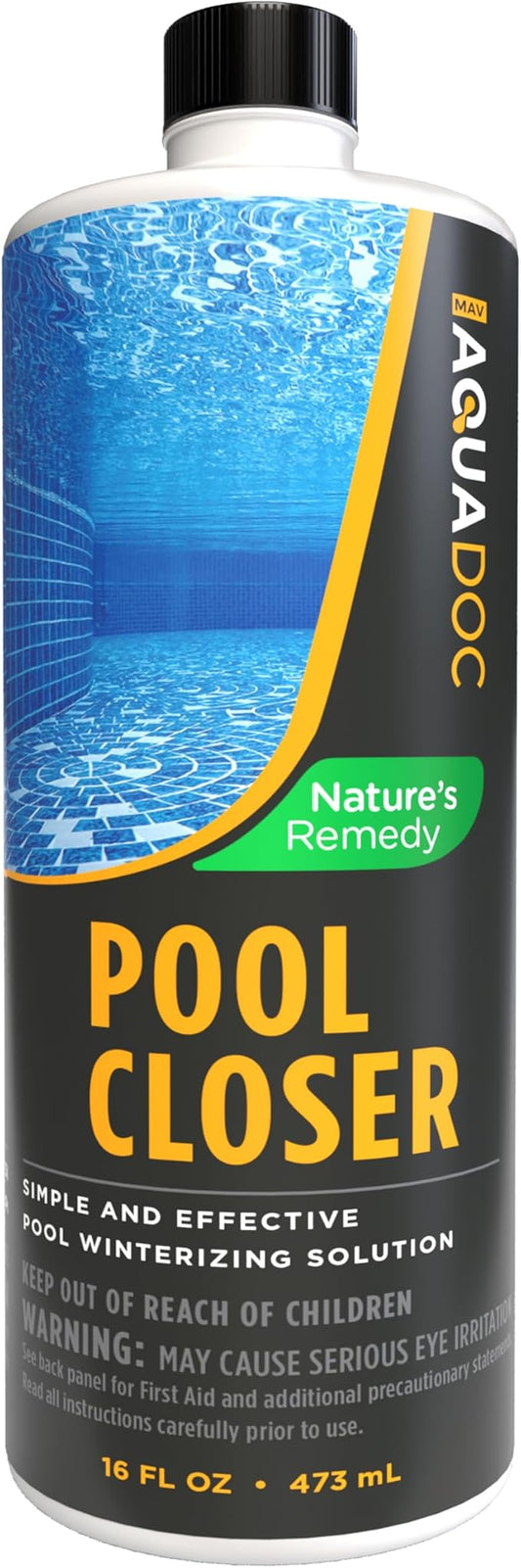AquaDoc All-in-One Pool Closing Kit Chemical - 16oz - Treats up to 15,000 Gallons - Pool Winterizing Kit for Above Ground and Inground Pools - Winter Closing Chemicals Made in USA