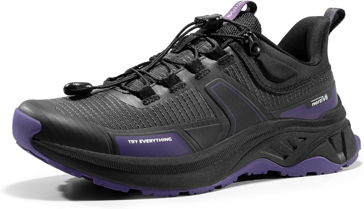 NORTIV 8 Women's Lightweight Hiking Shoes Quick Laces Outdoor Fashion Sneakers Gladiator