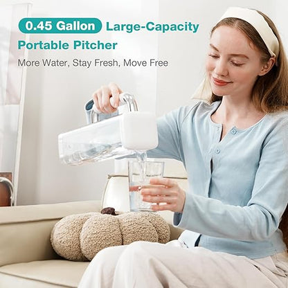SimPure Y11C-A UV Reverse Osmosis Water Filter Countertop with Cold Water & Alkaline Mineralization, 6-Stage RO Filtration System, 43-59°F Adjustable, Detachable Pitcher, No Installation