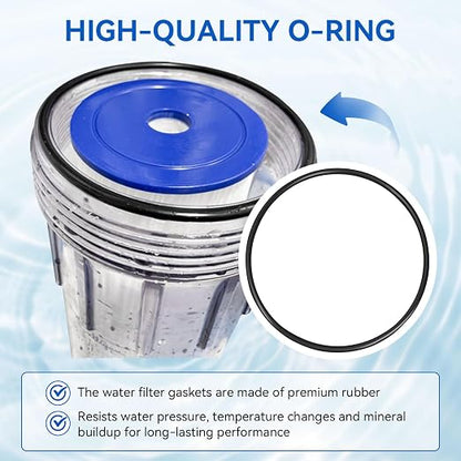 AO-WH-LG-OR O-Ring Replacement for AO Smith Whole House Water Filter 5.48 Inch 14 Cm Diameter Fits Most Housings Made for 4.5 Inch Filters, Fix Leaks & Improve Seal, 3 Pack