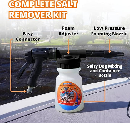D Vein Salty Dog Salt Cleaner- All-Purpose Salt Remover for Boats, Cars, Houses & More | Eco-Friendly, Safe for All Surfaces | Easy-to-Use Solution for Salt & Grime Removal