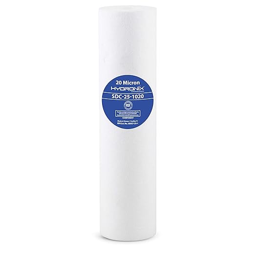 Hydronix SDC-25-1020 Whole House RO Reverse Osmosis Sediment Water Filter Cartridge 2.5" x 10" - 20 Micron