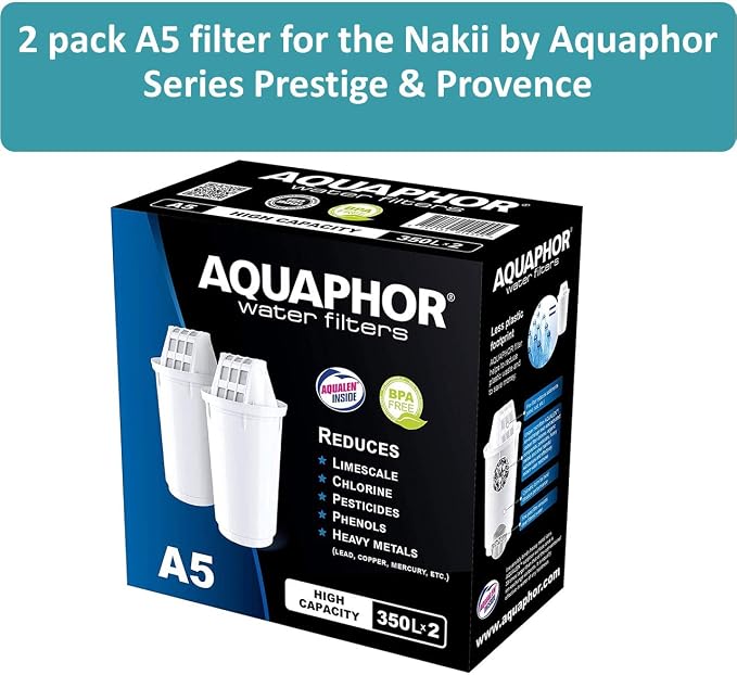Nakii A5 Replacement filter For Water Pitcher Filter 2 Pack