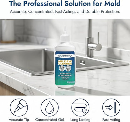 Sugelary Mold Stain Cleaner, 5 fl oz Mold Stain Cleaner Gel for Washing Machine, Home Stain Cleaning Gel for Fridge, Tile, Grout, Sink and Bathroom Use