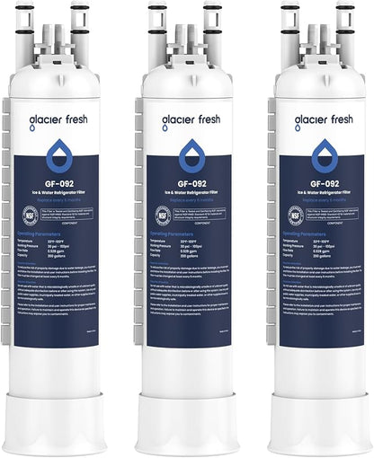 GLACIER FRESH FPPWFU01 Water Filter Replacement for Frigidaire PurePour FPPWFU01, Compatible with Electrolux EPPWFU01, PureAdvantage PurePour PWF-1, NSF42, 3 Pack