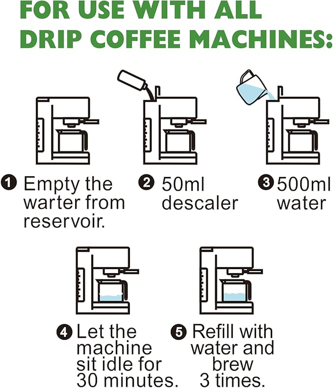 Coffee Machine Descaler, Coffee & Espresso Machine Descaler-Universal Descaling Solution for Home & Commercial Coffee Pots