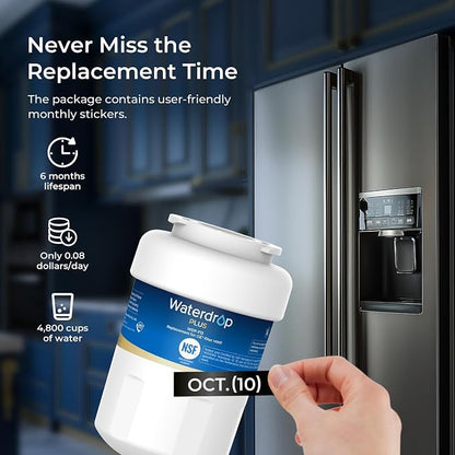 Waterdrop Plus WDP-F13 Water Filter, Replacement for GE® MWF®, 3 Pack | NSF 401&53&42 Certified, Replacement for HDX FMG-1, MWFP, MWFA, RWF0600A, RWF1060, Kenmore® 469991