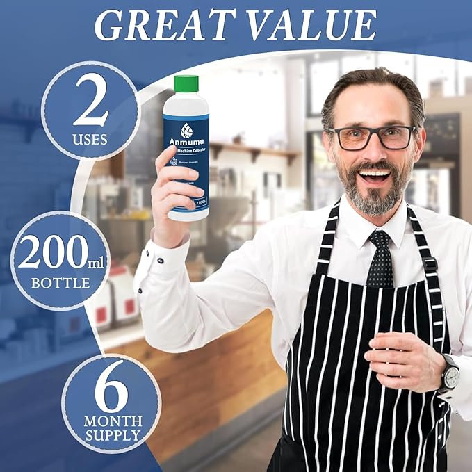 Anmumu Descaler Delonghi* EcoDecalk Cleaner for All Delonghi* Machines|delonghi* Descaling Solution 4 Uses(400 ML 2 Pack)