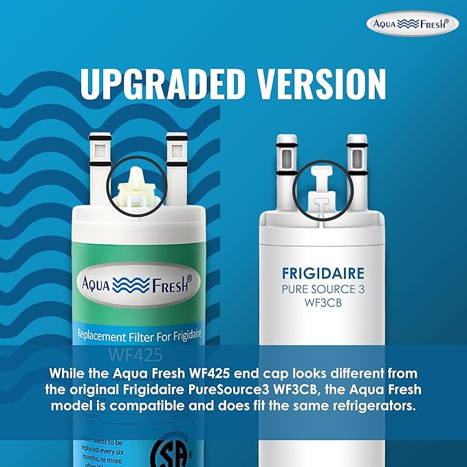 Aqua Fresh Replacement for WF3CB, PureSource 3, 706465, 242086201, 242086203, 242294501, 242069601, AP4567491, PS3412266, WF425 Refrigerator Water Filter