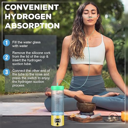 Hydrogen Water Bottle Generator with 4th Generation SPE/PEM Technology, Portable Hydrogen Water Ionizer Machine, Birthday,Xmas Gift for Husband,Wife,Lovers,Friends,Travel (Gold, 9.05in*Φ2.64in)