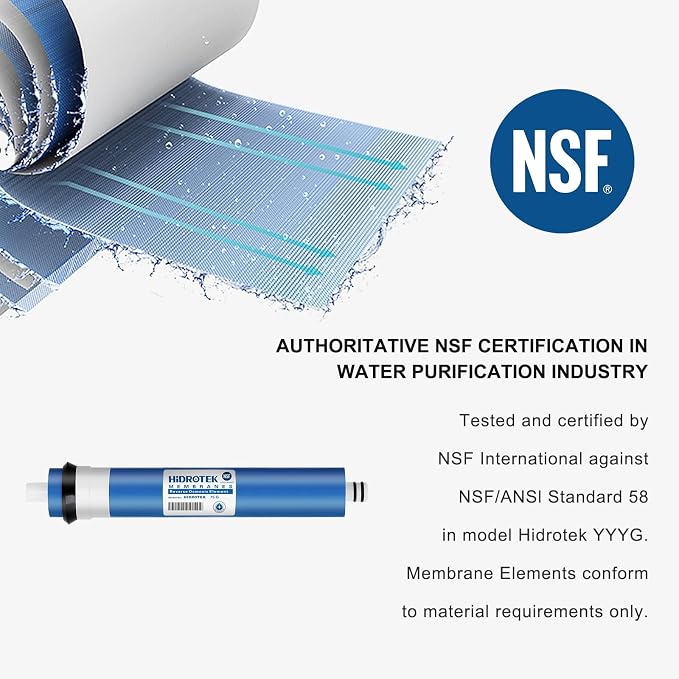 150 GPD Reverse Osmosis Membrane Filter-NSF Certificated (1) | 11. 75" x 1. 75" Replacement Membrane for RO Water Filtration System