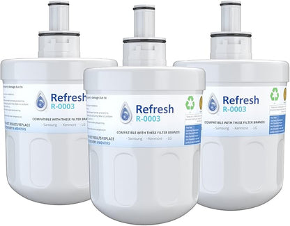 Refresh Replacement for Samsung Aqua-Pure Plus DA29-00003G, DA29-00003A, DA2900002B, DA2900003, DA2900003F, DA290002, HAFCU1, HAFIN2 and Waterdrop WD-DA-29-00003G Refrigerator Water Filter (3 Pack)