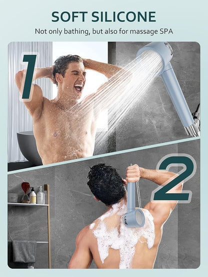 Filtered Shower Head with Handheld, High Pressure 3 Sprays Mode | Shower heads with Filters for Hard Water, Detachable Showerhead with 59" Stainless Steel Hose, Remove Chlorine