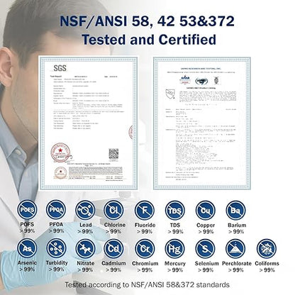 Frizzlife 1000GPD Reverse Osmosis Water Filter, NSF/ASNI 58&53&42&372 Standard, Alkaline Mineral pH+ Reverse Osmosis System, 9-Stage Filtration Tankless RO, 2:1 Pure to Drain, Under Sink, PD1000-TAM4
