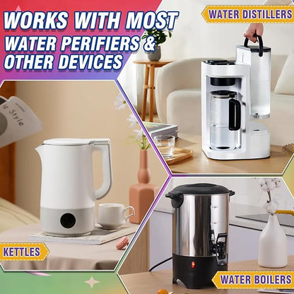 Kettle Descaler Tablet, 20 Packs Water Bottle Cleaning Tablets Removes Hard Water Buildup, Efficient Citric Acid for Kettles Cleaner, Limescale Remover Tablet for Coffee Machines, Garment Steamers