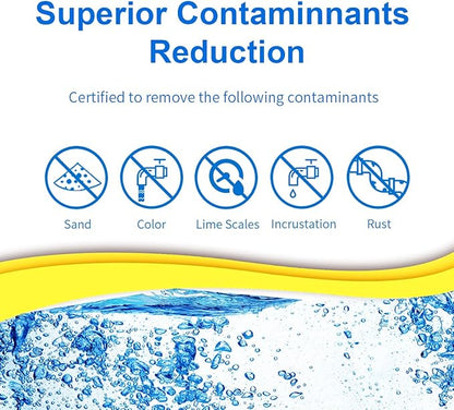 EXCELPURE 5 Micron 10"x2.5" Whole House String Wound Sediment Filter for Well Water, Replacement Cartridge for Universal 10 inch RO System, WP-5, Aqua-Pure AP110, CFS110, Culligan P5, CW-MF, 4PACK