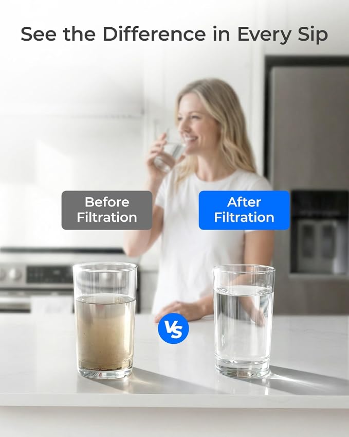 Waterdrop LT1000PC Refrigerator Water Filter and Air Filter, 2 Combo | Replacement for LG® ADQ747935, LT1000P®/PC/PCS, LMXS28626S, LFXS26973S, LFXS26596S, LFXS28596S, ADQ74793501 and LT120F®