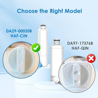 Waterdrop WD-F27 Replacement for Samsung® HAF-CIN/EXP Water Filter | Compatible with DA29-00020B, HAF-CIN, RF28HMEDBSR, RF263BEAESR, RS25J500DSR, HDX FMS-2, DA97-08006A-1, Refrigerator Filter