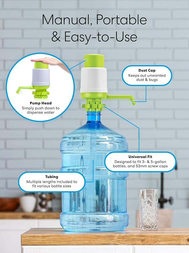 Brio Universal Manual Drinking Water Pump (Green)