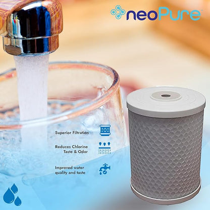 Neo-Pure NP-P12 PLUS Replacement Cartridge – Compatible with Rainsoft® Hydrefiner P-12 – Reduces Chlorine, Sediment & Odor – Easy Install