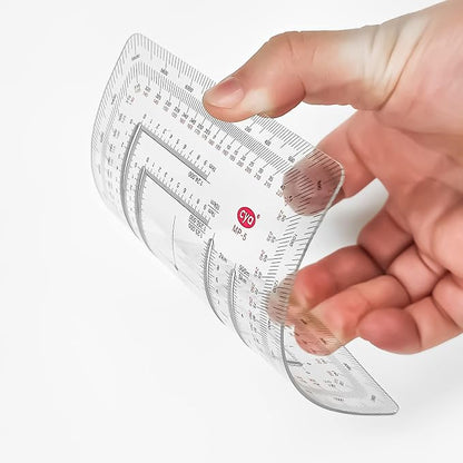CYA MP-5 Square Military Map Protractor - Multi Scale UTM Coordinate Tool | Multi-scale MP-5 square map protractor for 1:24k to 1:500k charts. Features degrees, mils & USGS 7.5 min map rulers.