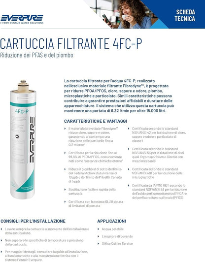 EV959531 Everpure 4FC-P PFAS Removal Water Filter Replacement Cartridge