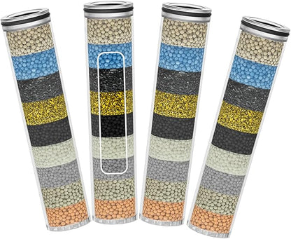 Filter Compatible with MakeFit Shower Handheld-SSJ731/SW9730 | Slirceods-4Pack Shower Filter Compatible with HOPOPRO SS5775 Shower for Hard Water-Filtered Chlorine-Dry Itchy Skin
