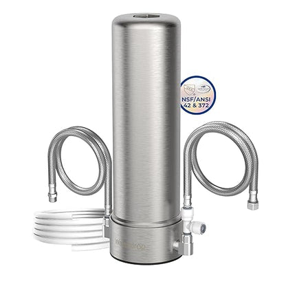 Waterdrop AP13 Under Sink Water Filter and Refrigerator Water Filter 2-in-1, Inline Water Filter System for Refrigerator and Undersink, No Drilling Required, Reduce PFOA/PFOS, NSF/ANSI 42 Certified