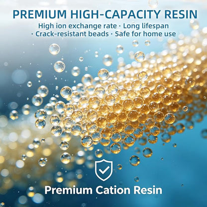 Filterelated NSF Certified Food Grade Water Softener Resin - Uniform Cation Exchange Replacement Media, 5L (0.18 Cu Ft, ~8,000 Grain) for Portable RV, Camper & Home Softeners