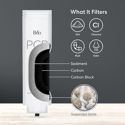 Brio PCB 3-Stage Water Filter Replacement for Filtration System ROSL700, ROSL700BLK, ROSL700WHT