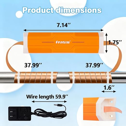 Electronic Water Descaler System, Salt-Free Whole House Water Softener Alternative, Prevents Limescale in Pipes & Appliances, Easy Install for Copper PVC PEX Pipes, IP65 Waterproof