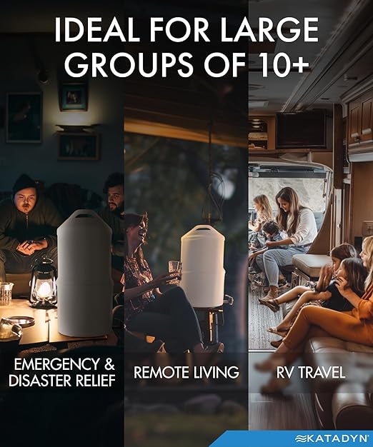 TRK Drip Ceradyn Gravity Personal or Group Water Filter, Long-Lasting Up to 150,000L, Cleanable 0.2 Micron Ceramic Elements for RV, Cabins, Base Camps and Emergency Preparedness
