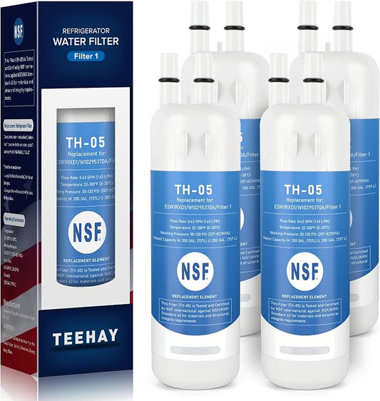 TEEHAY WRS315SDHZ Water Filter Replacement, Compatible with Whirlpool WRS571CIHZ, WRS571CIHZ, WRS588FIHZ, WRS571CIDM, 4 Pack