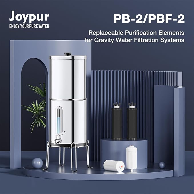 Black Purification Elements, Replacement Filters for ProOne® and Berlkey® Filters, ProOne® Big+ or Berlkey® Big Countertop Gravity Water Filter System, NSF 42&372 Certified(4 Pack)