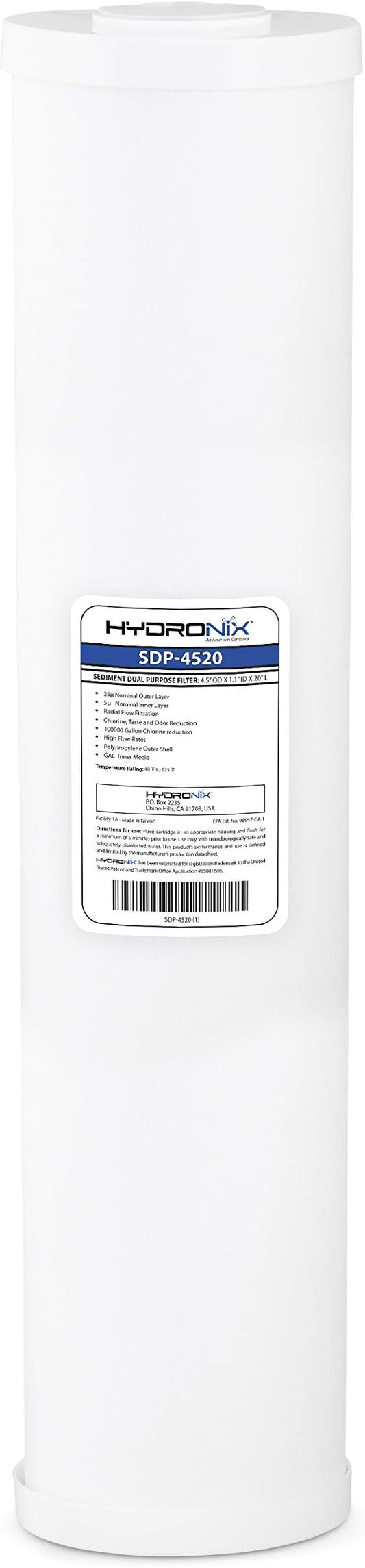 Hydronix Radial Flow Carbon Filter - 4.5" x 20" Compatible to RFC20-BB