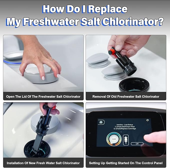 3PCS Salt System Cartridge - Spa Salt Cartridge for Home Spas and Spa Clubs (3 Pack)