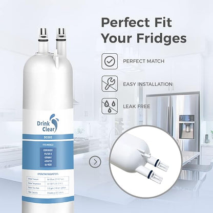 EDR3RXD1 Water Filter Replacement, 1 Pack | Compatible with 4396841, Filter 3, 4396710, Kenmore 46-9083, 46-9030 Refrigerator Water Filter