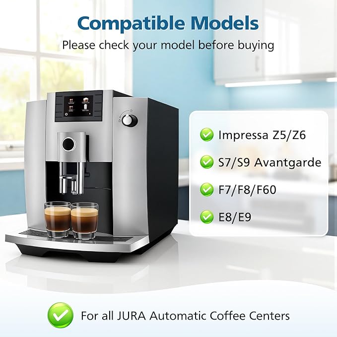 CPLIKE Coffee Machine Descaling Tablets Compatible with Jura Automatic Coffee Centers Machines, High Efficiency Cleaning and Longer Life Span, 12 Count