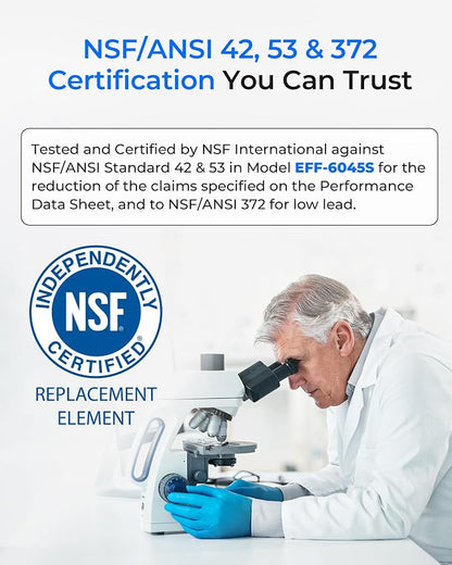 Waterdrop WDS-F45 Water Filter Replacement for Samsung® DA97-17376B | NSF 53&42 Certified, Replacement for Samsung® DA97-17376B, HAF-QIN/EXP, DA97-08006C, RF28R7351SG, RF23M8570SR