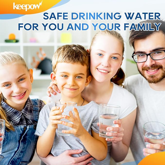KEEPOW Water Filter Replacement for Lifestraw Home Dispenser | 18 C/Glass 7 C/Plasti 10 C/Plastic Pitcher 7 C, 6 Activated Carbon + Ion Exchange Filter & 1 Membrane Micro Filter