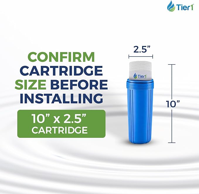Tier1 30 Micron 10 x 2.5 Water Filter | String Wound Polypropylene Whole House Sediment Water Filter Cartridge | Replacement for Pentek CW-MF, 155187-43, W30W, RS3DS | 2.5 x 10 Water Filter