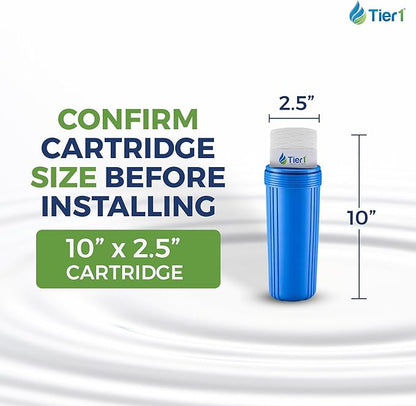 Tier1 30 Micron 10 x 2.5 Water Filter | String Wound Polypropylene Whole House Sediment Water Filter Cartridge | Replacement for Pentek CW-MF, 155187-43, W30W, RS3DS | 2.5 x 10 Water Filter